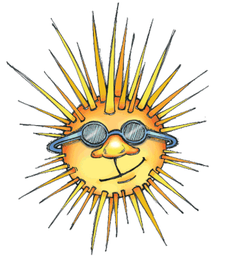 Bill Buczinsky's poetic graphic of a friendly sun. 